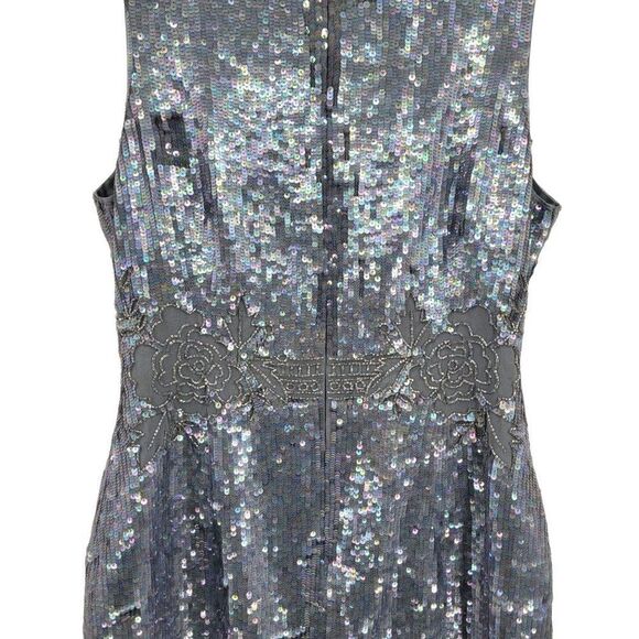 Revolve Needle & Thread Dress Dust Lace Mini Sequined Formal Sheath Dust Blue 10 - Picture 11 of 16